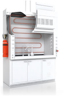 FUME HOOD CABINET SUPPRESSION SYSTEM